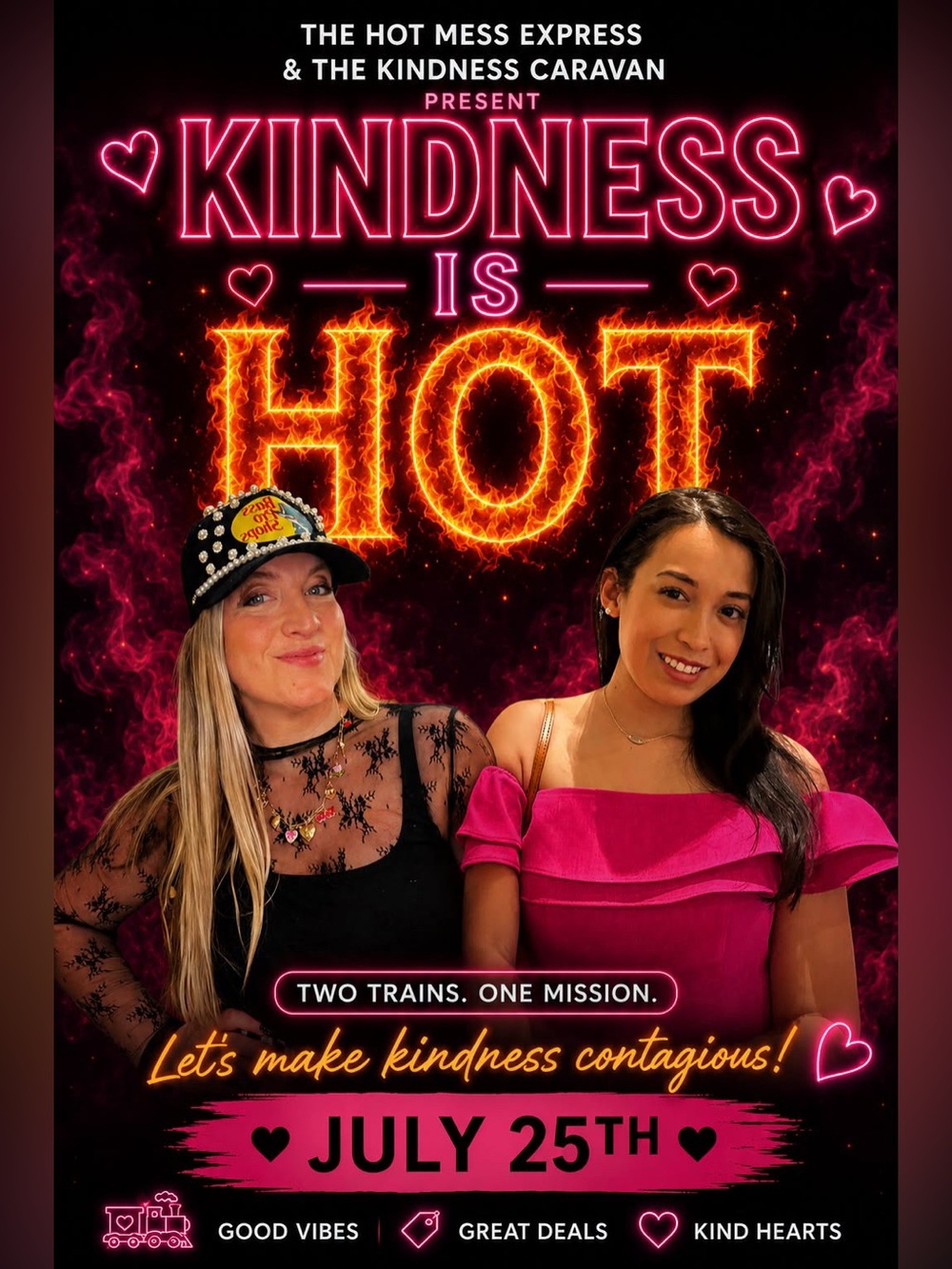🄱🄴 🄺🄸🄽🄳 🫶🏻 INTRODUCING KINDNESS IS HOT 📣📣📣 JULY 25 ! ❤️🩷❤️ - Picture 1 of 3